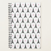 Eiffel Tower Polka Dots & Hearts Pattern Planner (Voorkant)