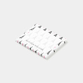 Eiffel Tower Polka Dots & Hearts Pattern Post-it® Notes (Schuin)