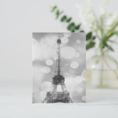 Eiffel Tower Post Card, zwart-wit, verticaal Briefkaart (Staand voorkant)