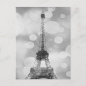 Eiffel Tower Post Card, zwart-wit, verticaal Briefkaart (Voorkant)