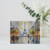 Eiffel Tower Post Kaart (Staand voorkant)