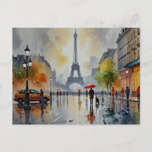 Eiffel Tower Post Kaart (Voorkant)