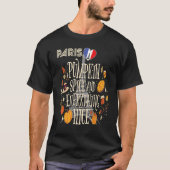 Eiffel Tower Pumpkin Paris Autumn France Fall in F T-shirt (Voorkant)