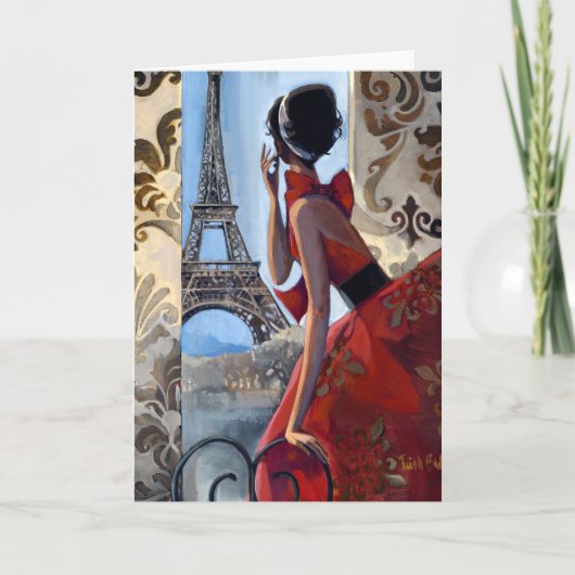 Eiffel Tower, Red Dress, Laten we gaan Kaart (Voorkant)