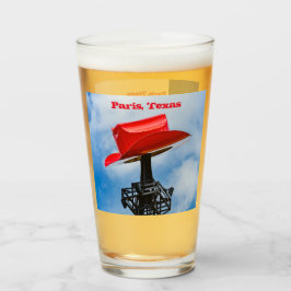 Eiffel Tower Red Pet, Parijs, Texas, Beer Glass Glas