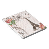 Eiffel Tower Red & Roze Rose Notitieblok (Schuin)