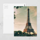 Eiffel Tower Romantic Paris City of Love Travel Briefkaart (Voorkant / Achterkant)