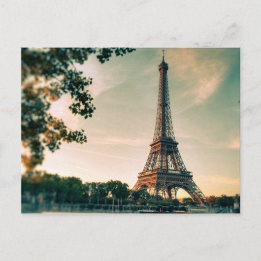 Eiffel Tower Romantic Paris City of Love Travel Briefkaart (Voorkant)