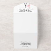 Eiffel Tower Romantic Paris Rustic Modern Wedding All In One Uitnodiging (Buitenkant)