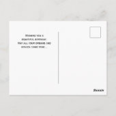 Eiffel Tower Romantic Red Roses Happy Birthday Briefkaart (Achterkant)