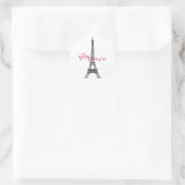 Eiffel Tower Round Sticker (Tas)