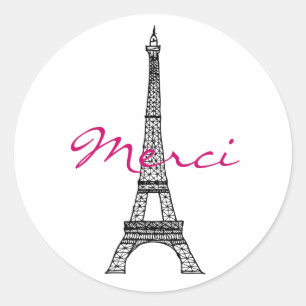 Eiffel Tower Round Sticker