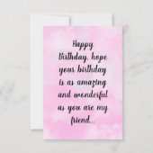 Eiffel Tower Roze Happy Birthday-postkaart Bedankkaart (Achterkant)