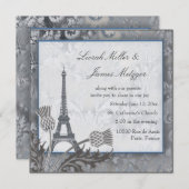 Eiffel Tower Scottish thistle Sillic Kaart (Voorkant / Achterkant)