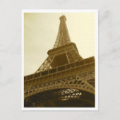 Eiffel Tower Sepia Postcard Briefkaart (Voorkant)