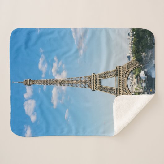 Eiffel Tower Sherpa Fleece Blanket Deken (Voorkant (horizontaal))