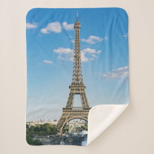 Eiffel Tower Sherpa Fleece Blanket Sherpa Deken (Voorkant)