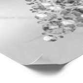 Eiffel Tower Silver Gray Swarovski Crystals Paris Poster (Hoek)