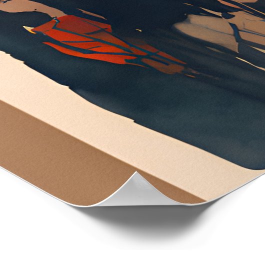 Eiffel Tower Sketch | Minimale parisiaanse kunst Poster (Hoek)