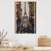 Eiffel Tower Sketch | Minimale parisiaanse kunst Poster (Keuken)