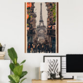 Eiffel Tower Sketch | Minimale parisiaanse kunst Poster (Thuiskantoor)