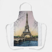 Eiffel Tower Sketch – Paris Landmark Schort (Voorkant)