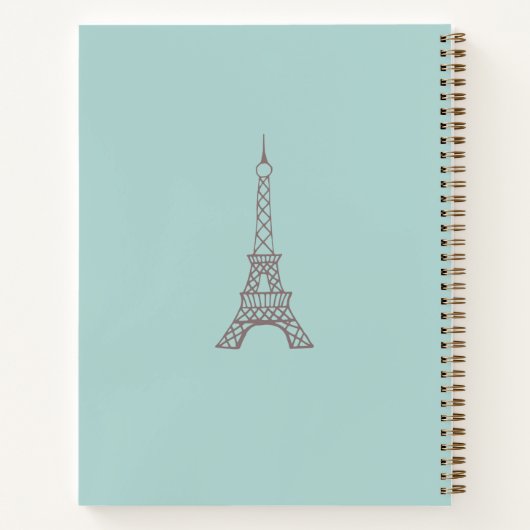 Eiffel Tower Sketchbook Gift Notitieboek (Achterkant)