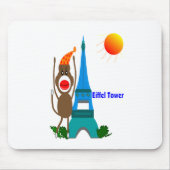 Eiffel Tower Sock Monkey-cadeautjes Muismat (Voorkant)