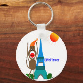 Eiffel Tower Sock Monkey-cadeautjes Sleutelhanger (Voorkant)