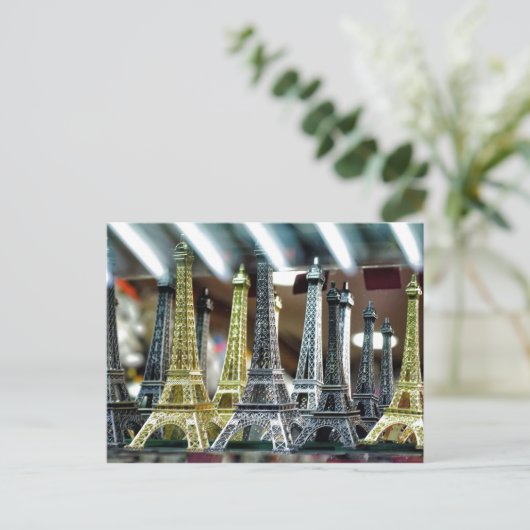 Eiffel Tower Souvenirs Briefkaart (Staand voorkant)