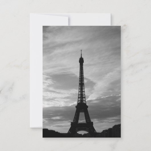 Eiffel Tower sparen de Uitnodiging van de Datum (Achterkant)