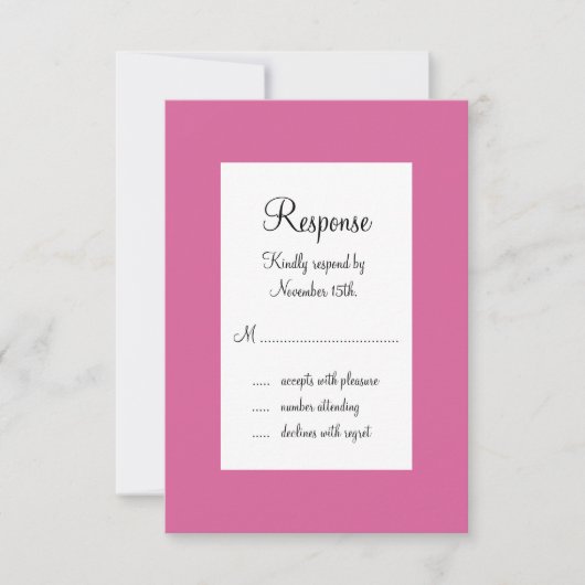 Eiffel Tower Sparkles RSVP (fuchsia) Kaartje (Voorkant)