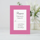 Eiffel Tower Sparkles RSVP (fuchsia) Kaartje (Staand voorkant)