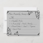 Eiffel Tower Spring Sunrise Waterverf RSVP Kaartje (Achterkant)