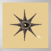 Eiffel Tower Star-Poster Poster (Voorkant)