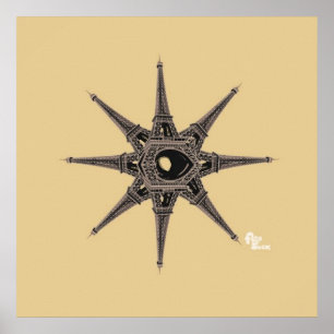 Eiffel Tower Star-Poster Poster