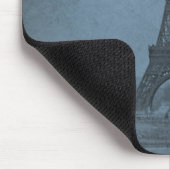 Eiffel Tower  Stereoview cyaan toon Muismat (Hoek)