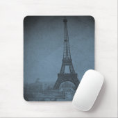 Eiffel Tower  Stereoview cyaan toon Muismat (Met muis)