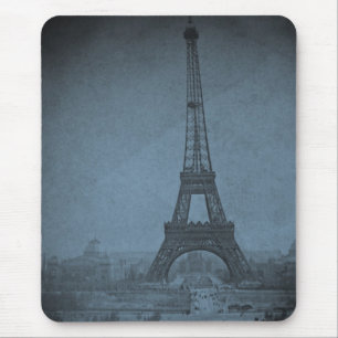 Eiffel Tower  Stereoview cyaan toon Muismat