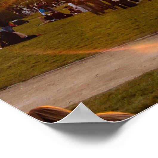 Eiffel Tower Sunset Starburst Poster (Hoek)