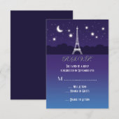 Eiffel Tower Sweet Sixteen RSVP-kaart RSVP Kaartje (Voorkant / Achterkant)