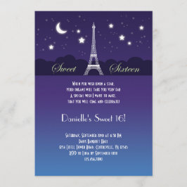 Eiffel Tower Sweet Sixteen Uitnodiging