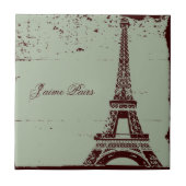 Eiffel Tower Tile & Trivets Tegeltje (Voorkant)