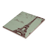 Eiffel Tower Tile & Trivets Tegeltje (Zijkant)