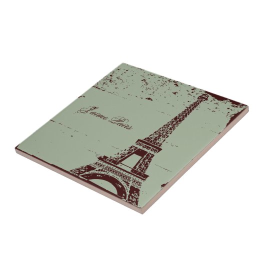Eiffel Tower Tile & Trivets Tegeltje (Zijkant)