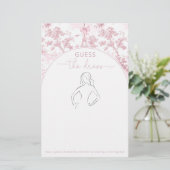 Eiffel tower Toile Guess the dress bridal game (Staand voorkant)