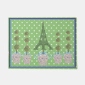 Eiffel Tower Topiary Ginger Jar Deuren Deuren Deurmat (Voorkant)