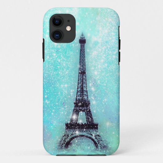Eiffel Tower Turquoise Case-Mate iPhone Case (Achterkant)