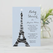Eiffel Tower Twinkles Baby shower Kaart (Staand voorkant)