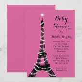 Eiffel Tower Twinkles Baby shower Kaart (Voorkant / Achterkant)